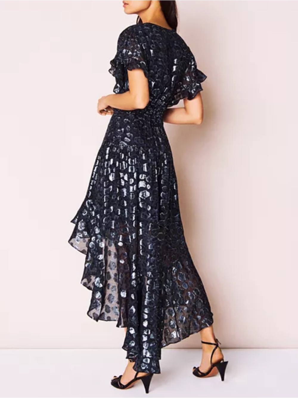 NWT BA&SH Grace Metallic Jacquard Dress Size Small - Picture 13 of 16